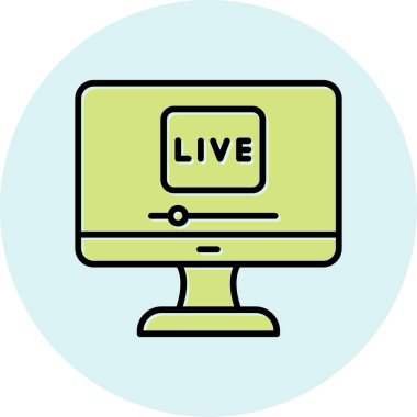 Yaşa. Web simgesi basit bir illüstrasyon. Ben...