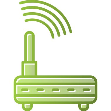 WiFi yönlendirici kutsal kişilerin resmi, vektör çizim