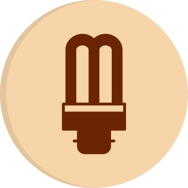 tübüler ampul aydınlatma simgesi, vektör illüstrasyonu 