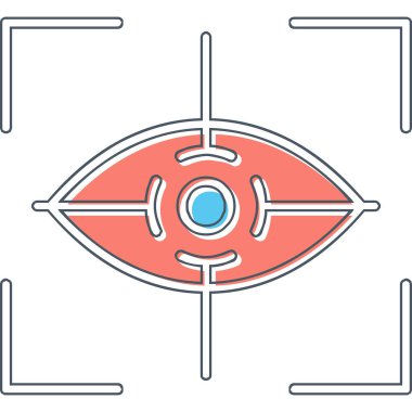 Göz. Web simgesi basit illüstrasyon