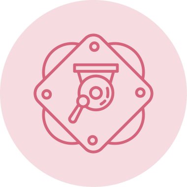 gong simgesi web basit illüstrasyon