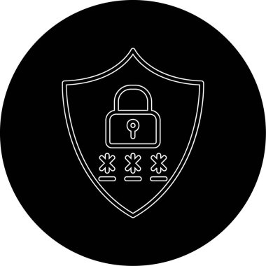 Gizlilik simgesi vektör illüstrasyon tasarımı