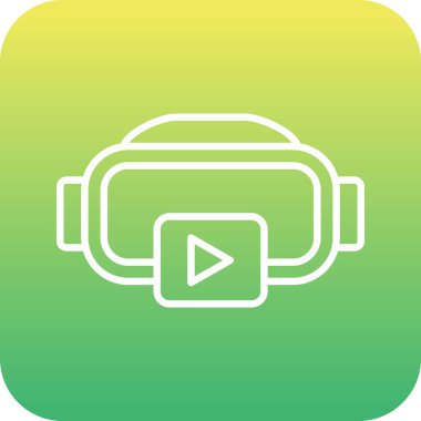 vr gözlük simgesi vektör illüstrasyonu