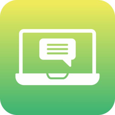 Çevrimiçi İletişim simgesi vektör illüstrasyonu