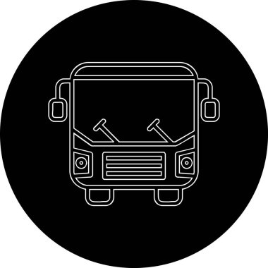 bus simgesi vektör illüstrasyonu