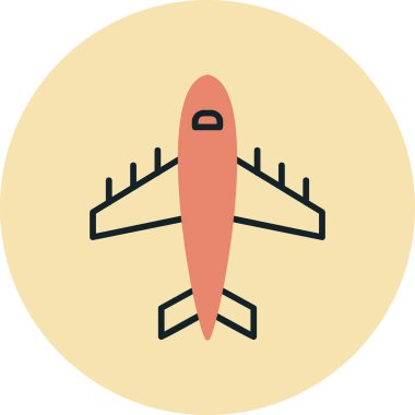 Uçak. Web simgesi basit illüstrasyon 