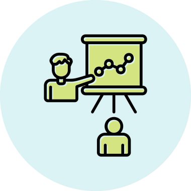 personel eğitim simgesi, vektör illüstrasyonu basit tasarım