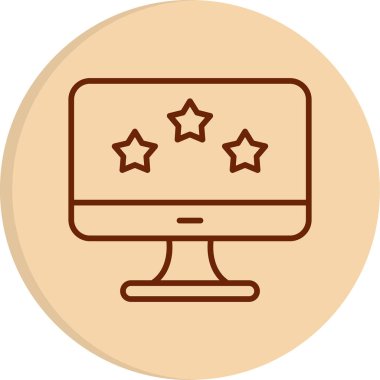 Dijital pazarlama, derecelendirme. Web simgesi basit illüstrasyon