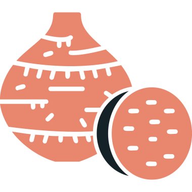 Taro kök simgesi, vektör illüstrasyonu basit tasarım