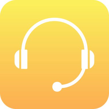 Kulaklık. Web simgesi basit illüstrasyon