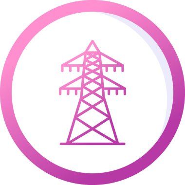 elektrik kulesi simgesi, vektör illüstrasyonu