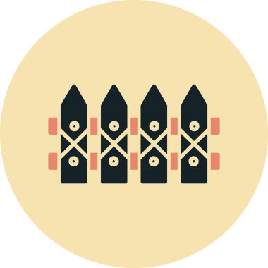 çit web simgesi, vektör çizim