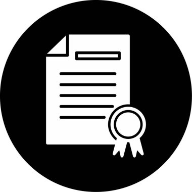 Sertifika. Web simgesi basit tasarım