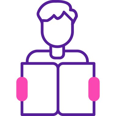 Web simgesi vektör illüstrasyonu öğreniliyor 