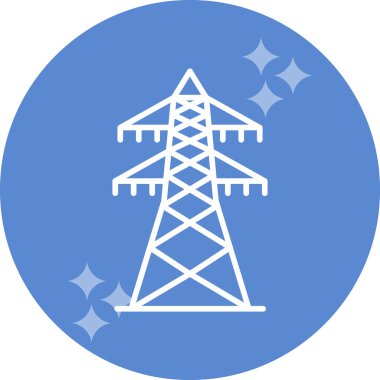 elektrik kulesi simgesi, vektör illüstrasyonu