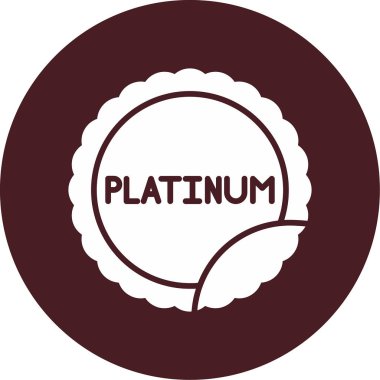 Platin Web simgesi vektör illüstrasyonu