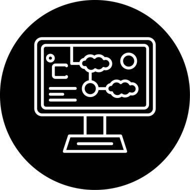 Meteoroloji ikonu ana hatları. vektör illüstrasyonu 