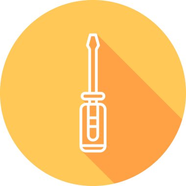 tornavida simgesi. Web için tornavida simgesinin karikatür çizimi