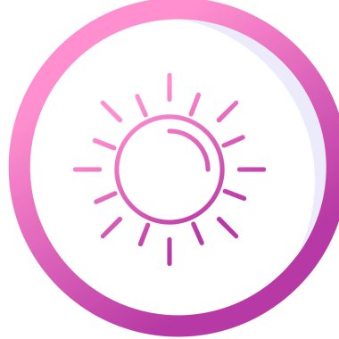 Güneş. Web simgesi basit illüstrasyon 