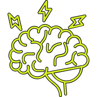 Beyin fırtınası web simgesi, vektör illüstrasyonu 