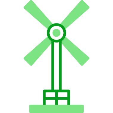 Yel değirmeni ikonu vektör illüstrasyonu