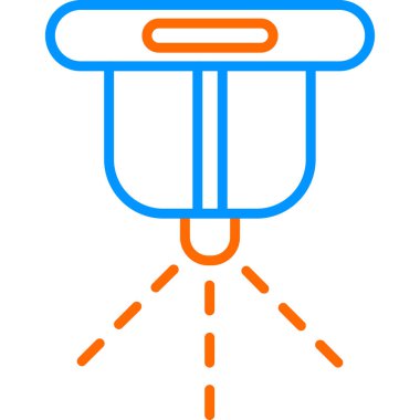 Moda biçimi izole edilmiş arkaplanda fıskiye simgesi           