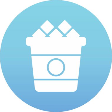 Buz Kovası ikonu vektör illüstrasyonu