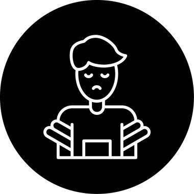 Kolları havada yüzen adam, vektör illüstrasyonu basit tasarım