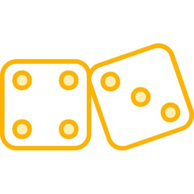 oyun zarları simgesi, vektör illüstrasyonu 