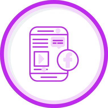 Sosyal medya. Web simgesi basit illüstrasyon