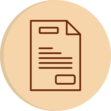 belge simgesi, vektör illüstrasyonu basit tasarım