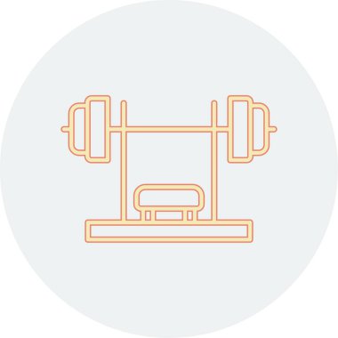 Bench Press simge vektör illüstrasyon tasarımı 