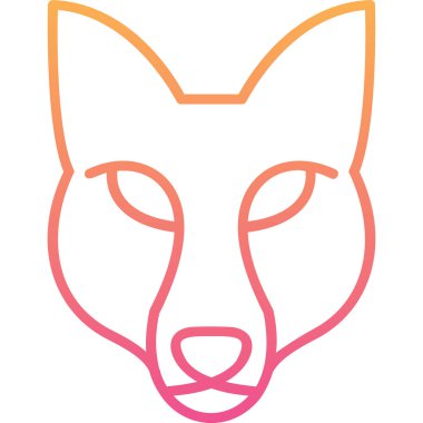 Fox Web simgesi, vektör illüstrasyonu