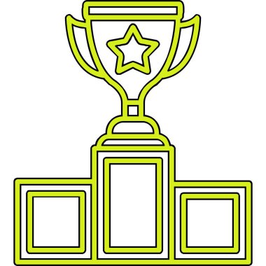 Galibiyet kupa vektör simgesi