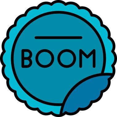 Boom web simgesi, vektör illüstrasyonu