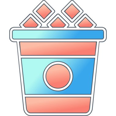 Buz Kovası ikonu vektör illüstrasyonu