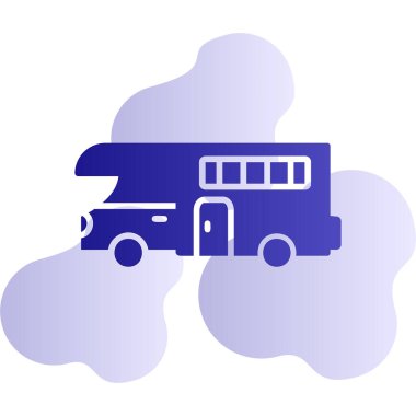 karavan web simgesi vektör illüstrasyonu