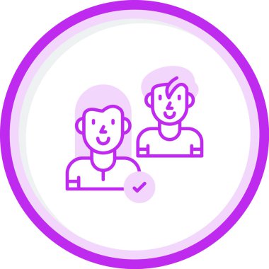 İş Arkadaşları simgesinin vektör illüstrasyonu