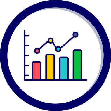bar çizelgesi simgesi, vektör illüstrasyonu 