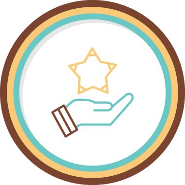 yıldız web simgesi basit illüstrasyon 