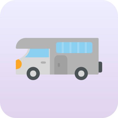 karavan web simgesi vektör illüstrasyonu