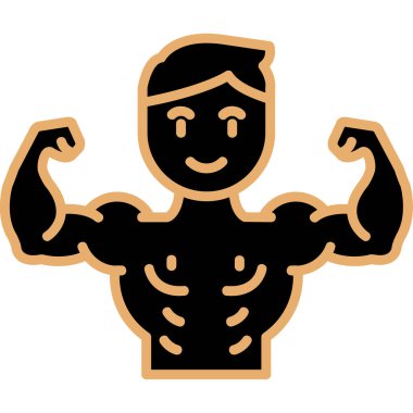 Vücut geliştirici. Web simgesi basit illüstrasyon