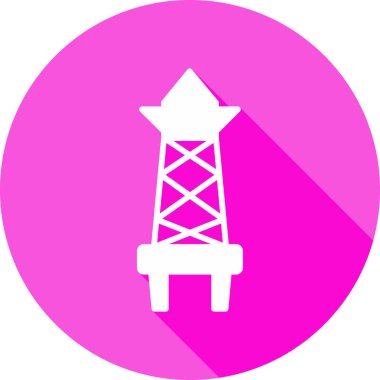 Uydu kulesi işaret çizgisi ağ simgesi, vektör illüstrasyonu