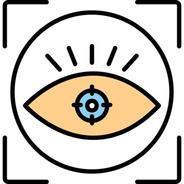 vizyon web simgesi, vektör illüstrasyonu 