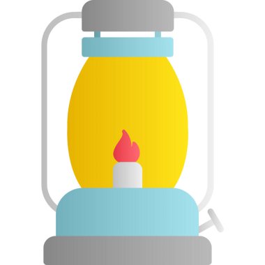 Gaz Lambası simgesinin vektör illüstrasyonu