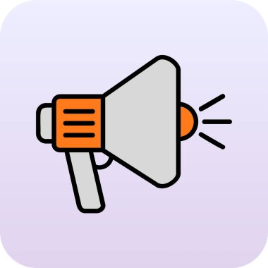 megafon web simgesi, vektör çizim 