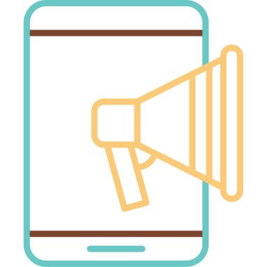 Cep Telefonu Web simgesi vektör illüstrasyonu