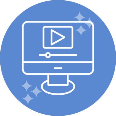 Video oynatıcı ikon vektör illüstrasyonu 