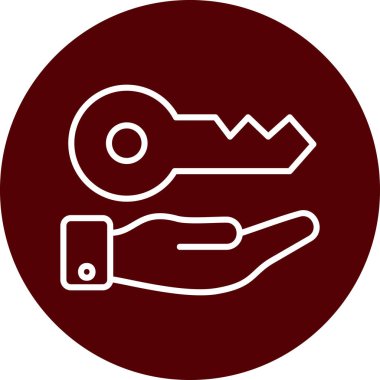 anahtar simgesi, vektör illüstrasyonu basit tasarım