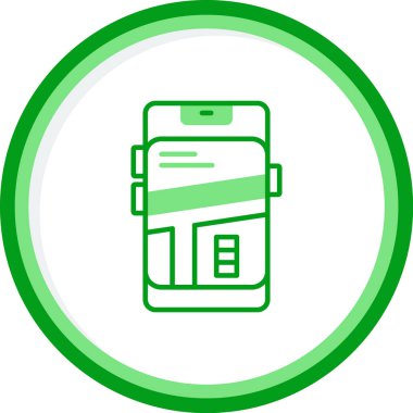 Harita simgesi olan akıllı telefon basit illüstrasyon 